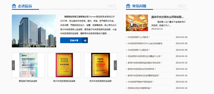湖南辰遠空調(diào)網(wǎng)站案例展示——暢銷版